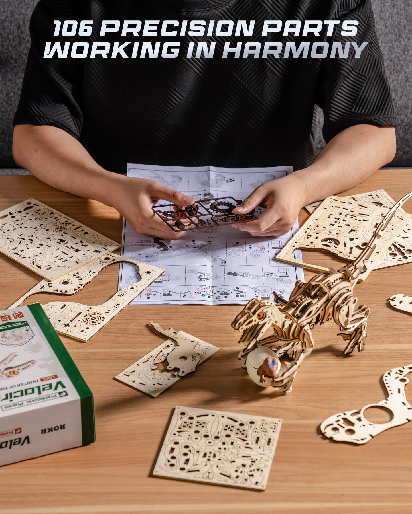 Velociraptor 3D Wooden Puzzle