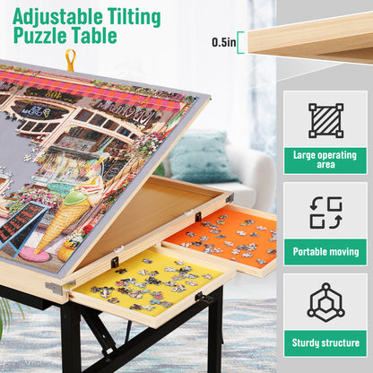 Puzzle Table 1500PC: Mobile, Adjustable & Perfect Gift
