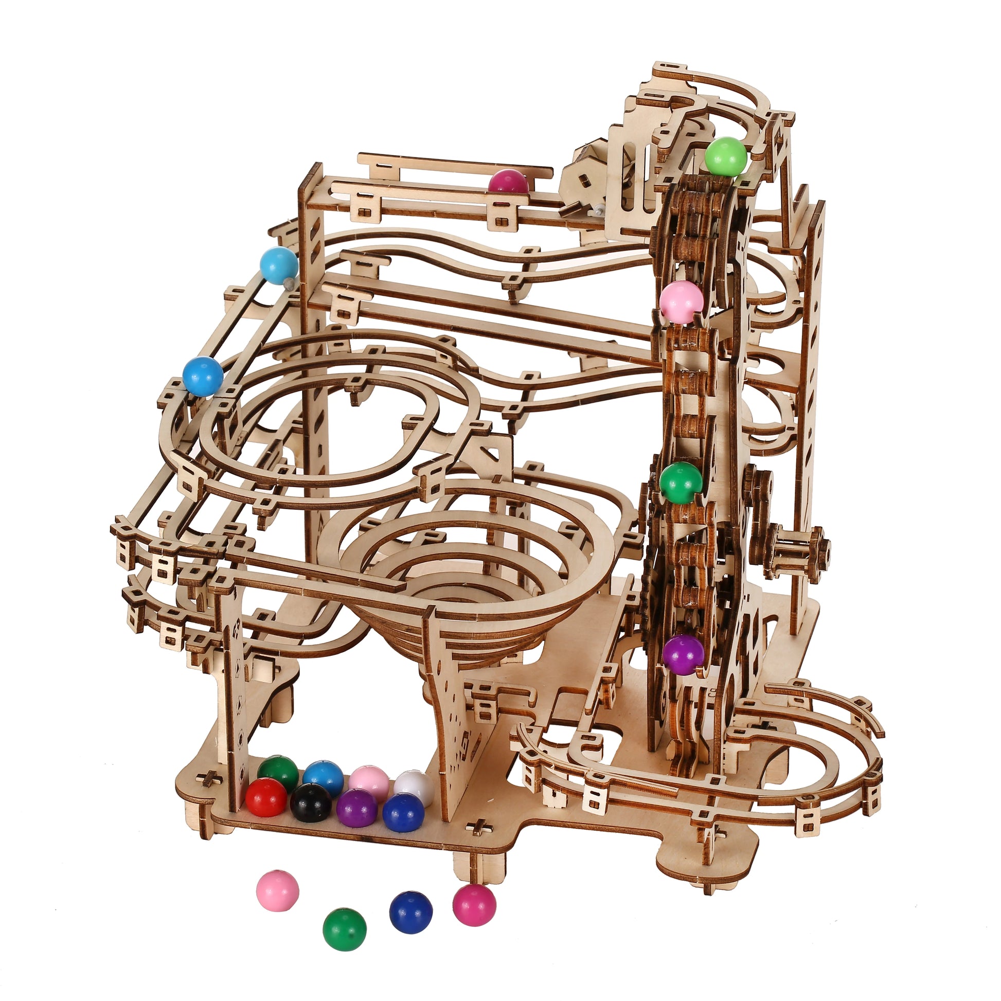 Track Pulley 3D Wooden Puzzle Kit