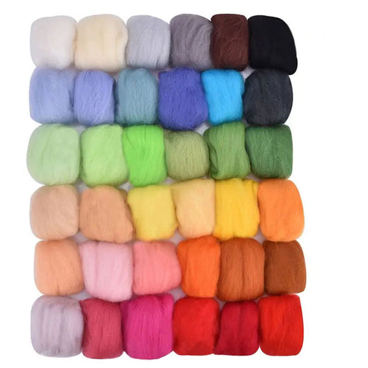 Wool Felt Pack: 36 Colors Wool Yarn for Needlework & DIY Crafts