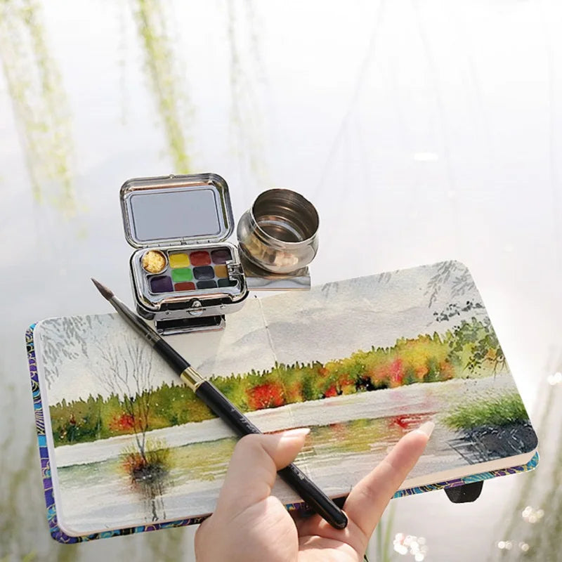 Mini Portable Watercolor Paint Box 