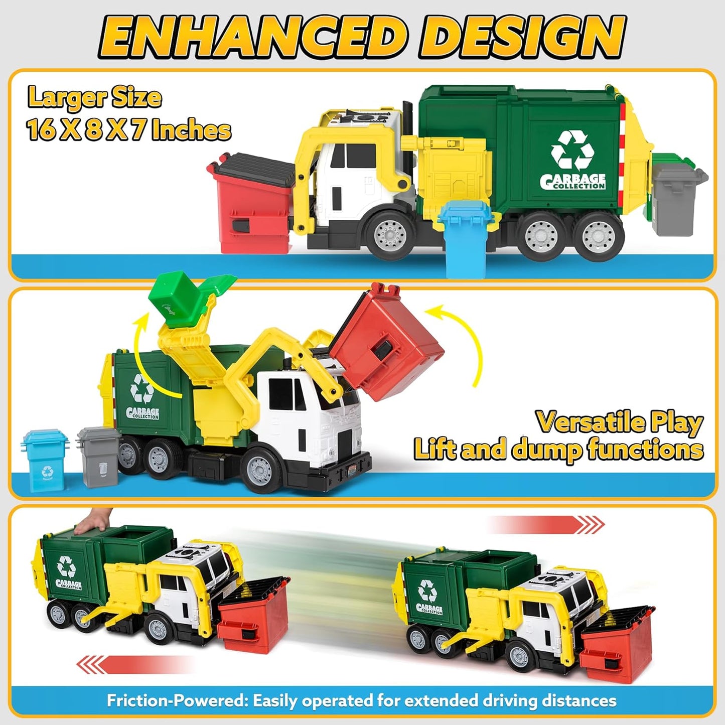 Garbage Truck Toy Set