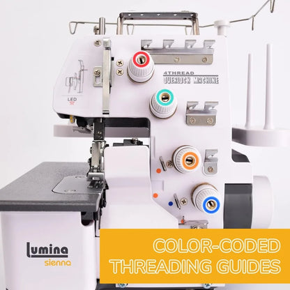 Industrial Serger Sewing Machine - Sienna Overlock with LED Light