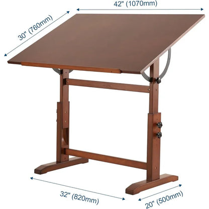 Artist Drafting Table 30x42: Adjustable Height & Angle