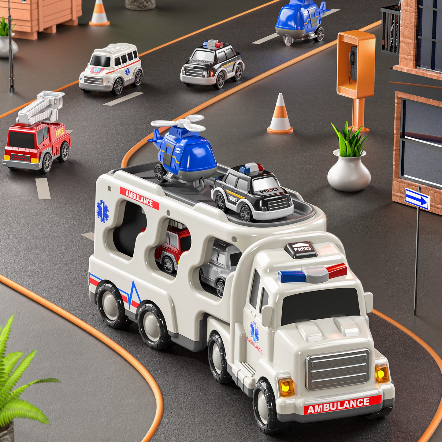 Ambulance 5-in-1 Truck Toys 