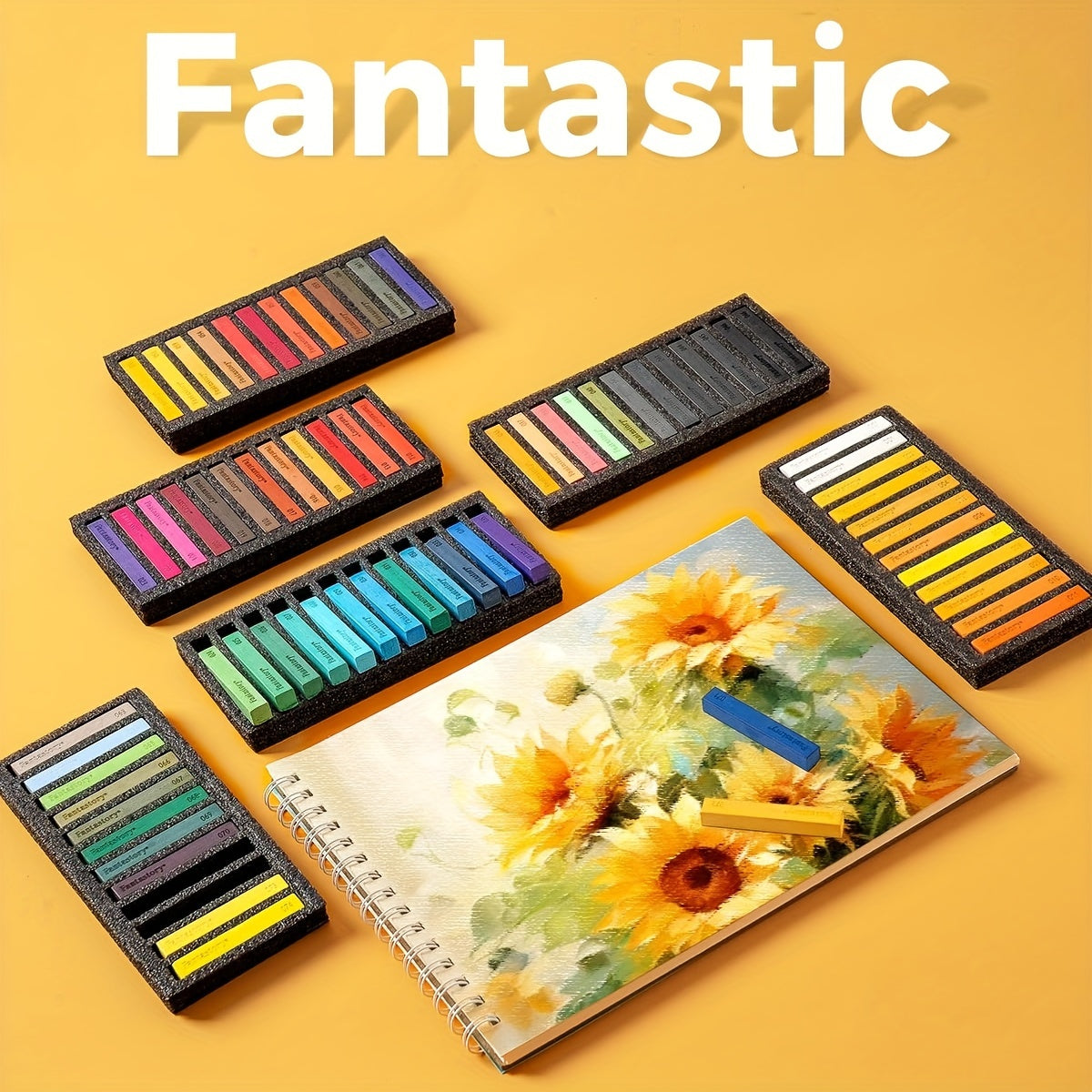 72 Colors Soft Chalk Pastels Set - Non-Toxic for Artists