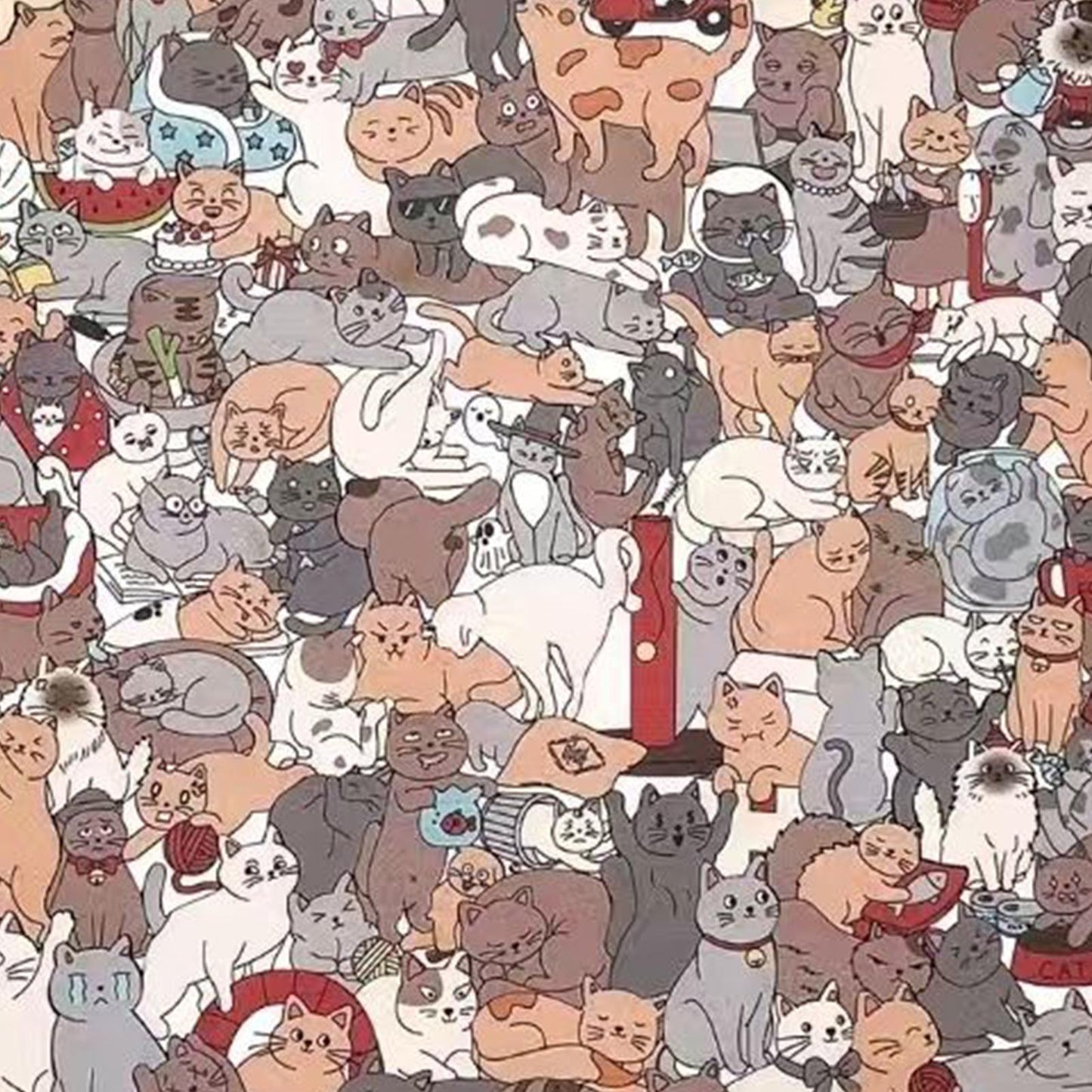 Cat-Shaped Wooden Puzzle - 135 PC Stress Relief Gift Idea