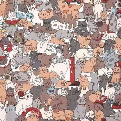 Cat-Shaped Wooden Puzzle - 135 PC Stress Relief Gift Idea