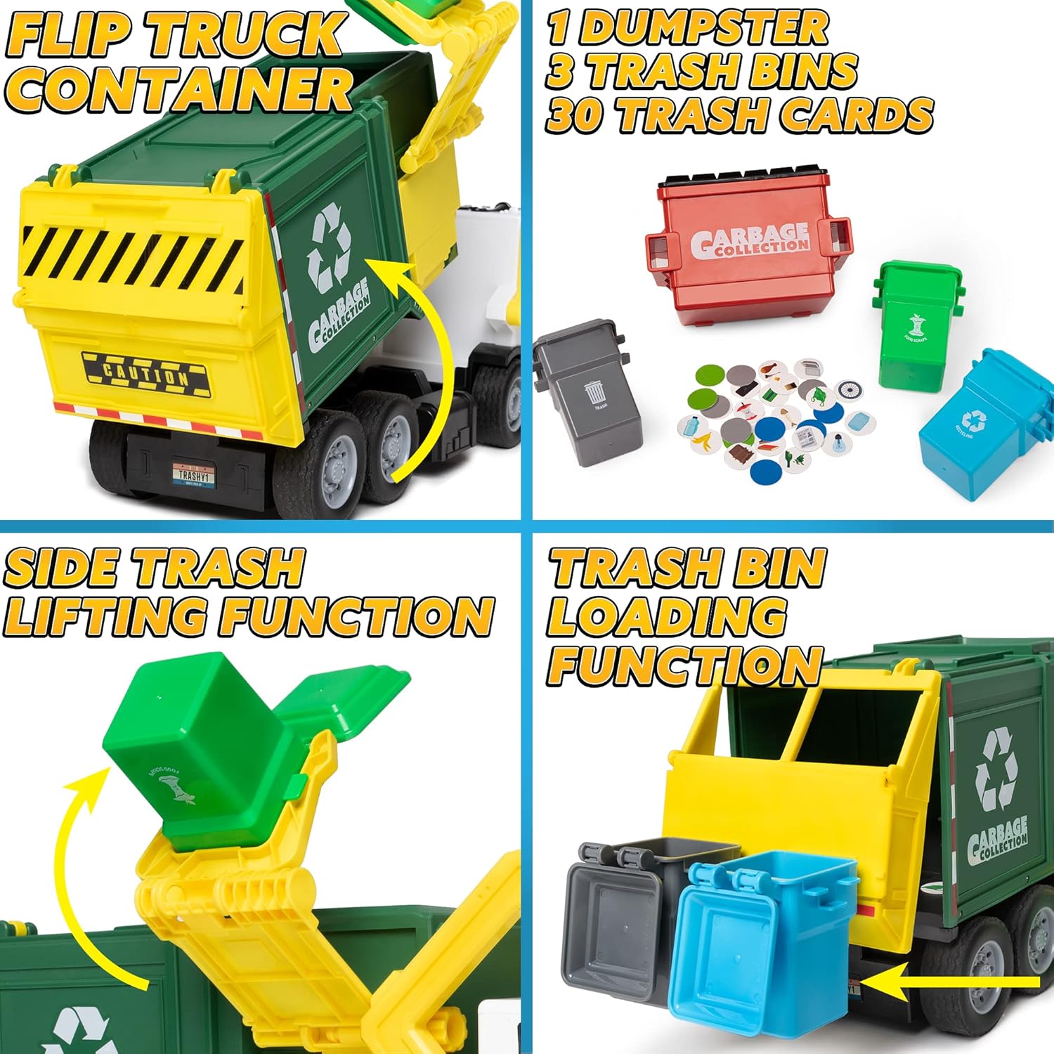 Garbage Truck Toy Set