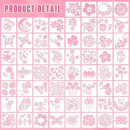 Flower & Bird Stencils for Wood 