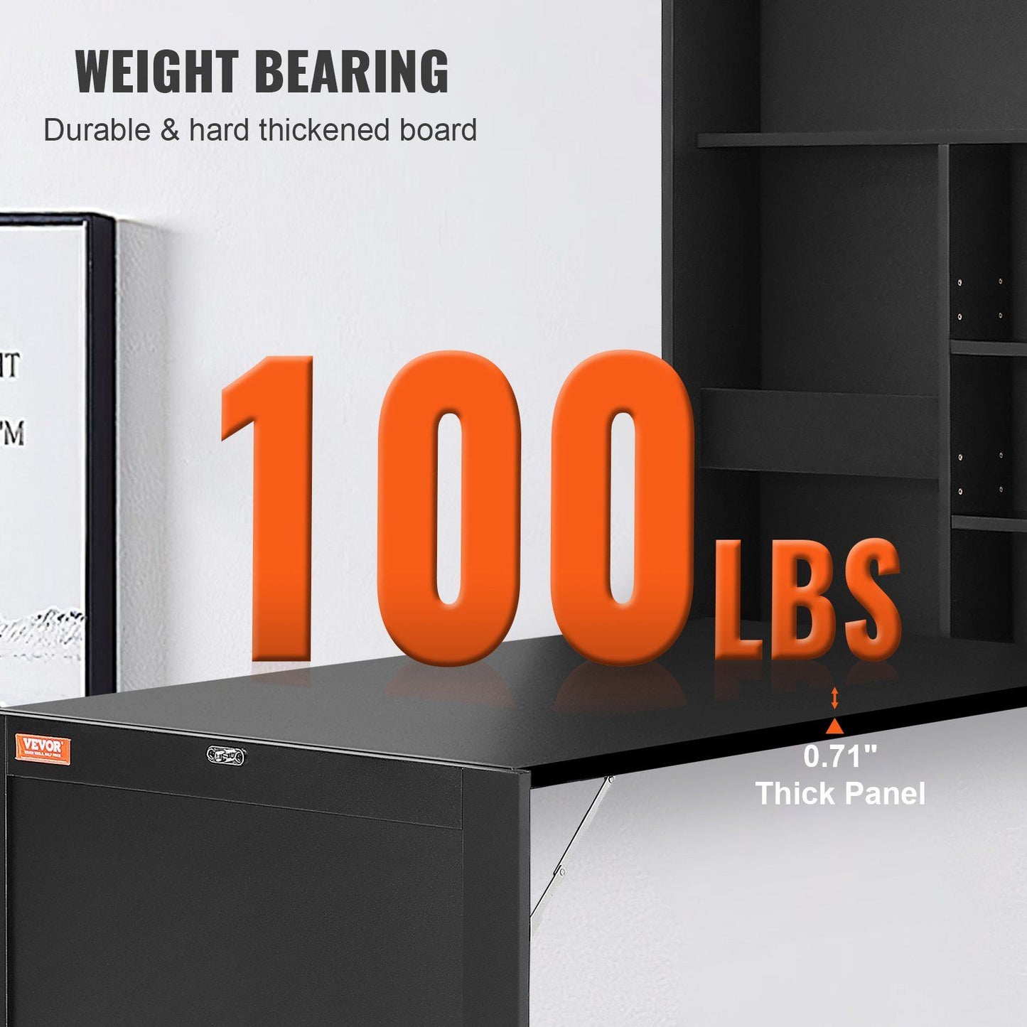 Space Saving Wall Desk with Chalkboard - Foldable & Stylish