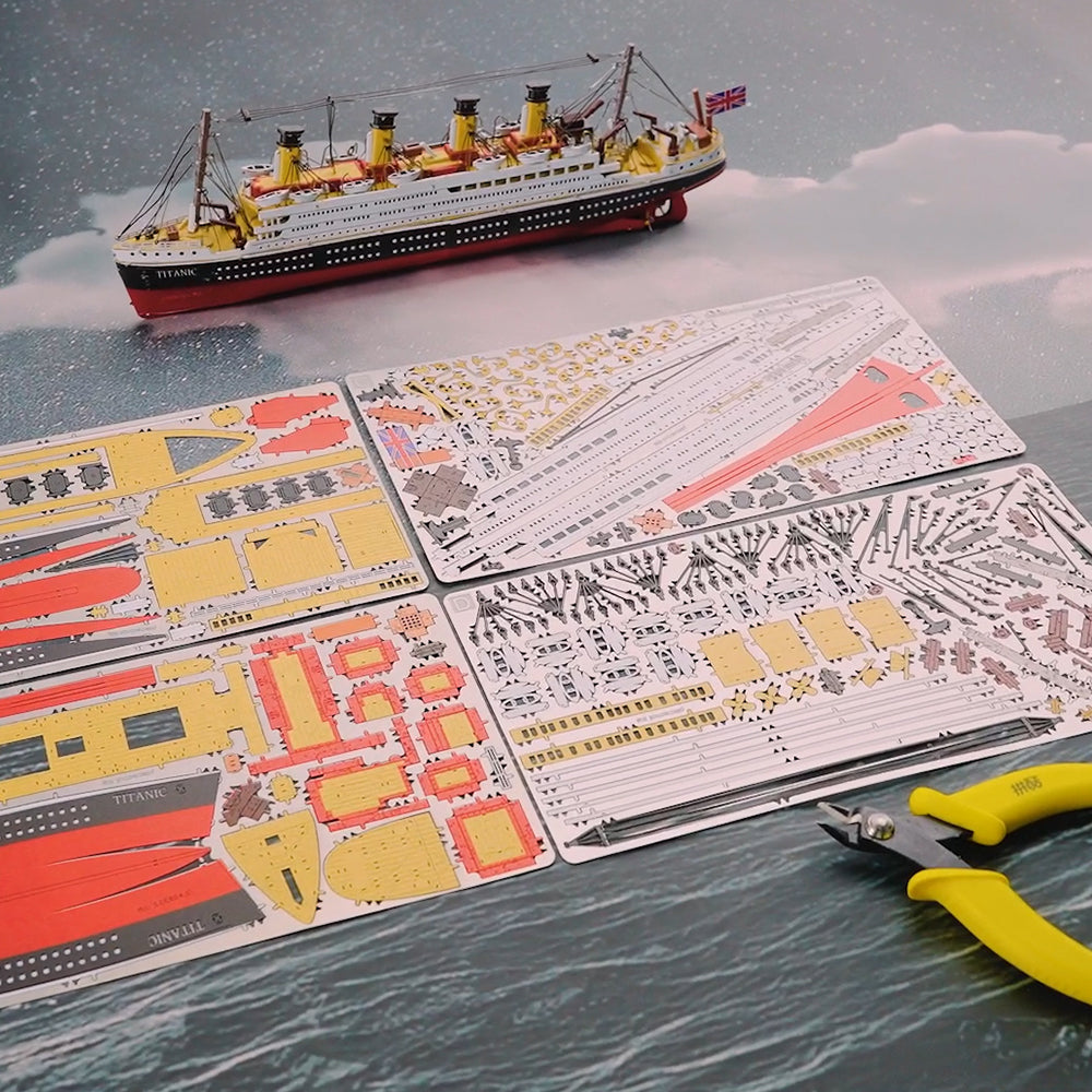 3D Metal Puzzle Titanic Ship Model Kit: Piececool DIY Model Toy