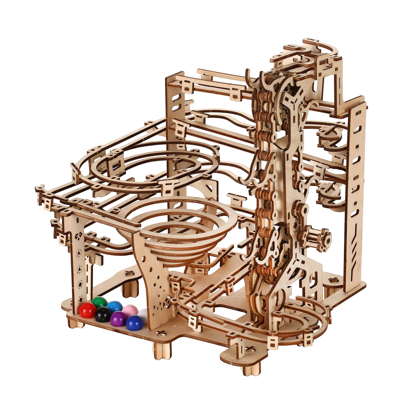 Track Pulley 3D Wooden Puzzle Kit