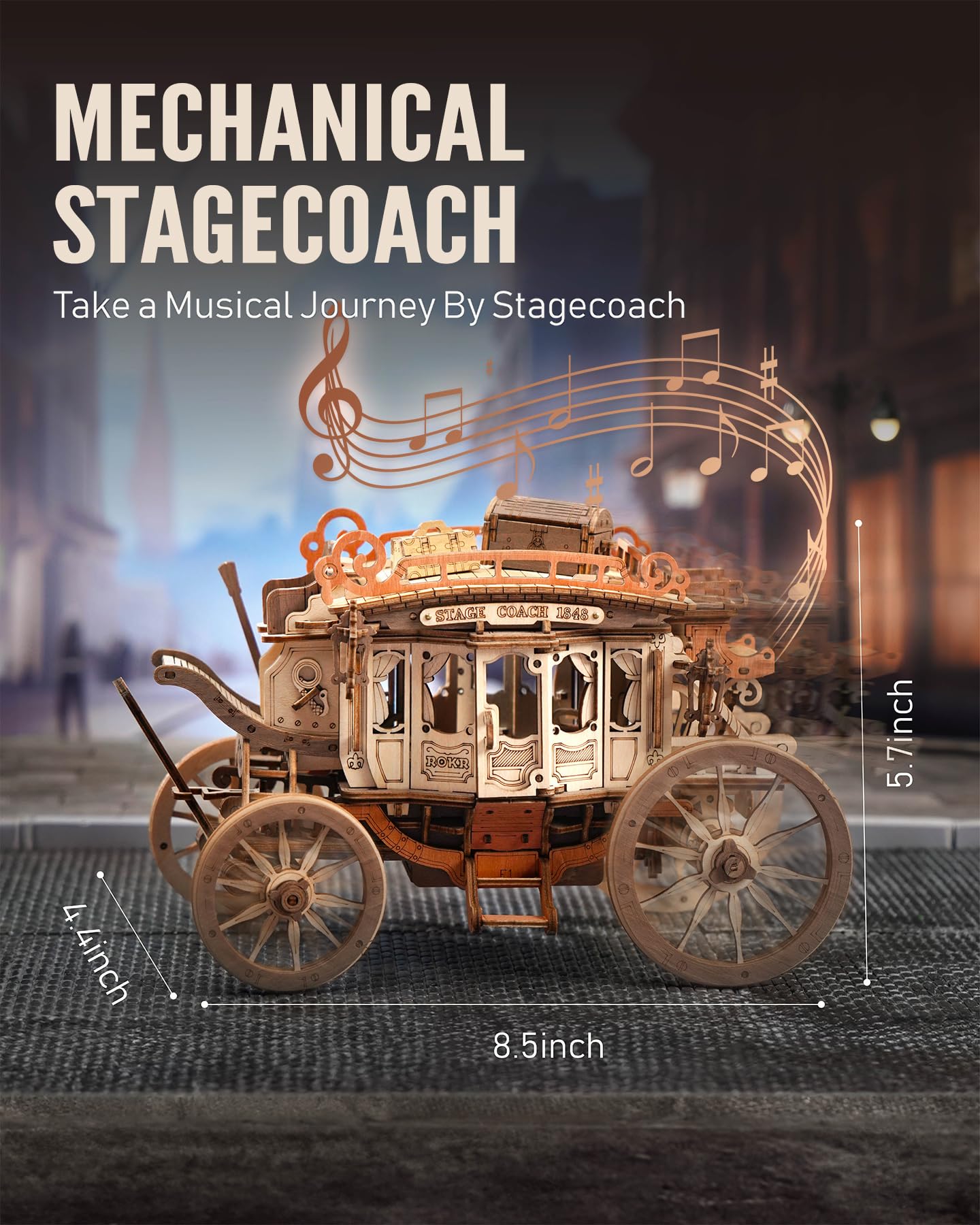 3D Wooden Stagecoach Puzzle