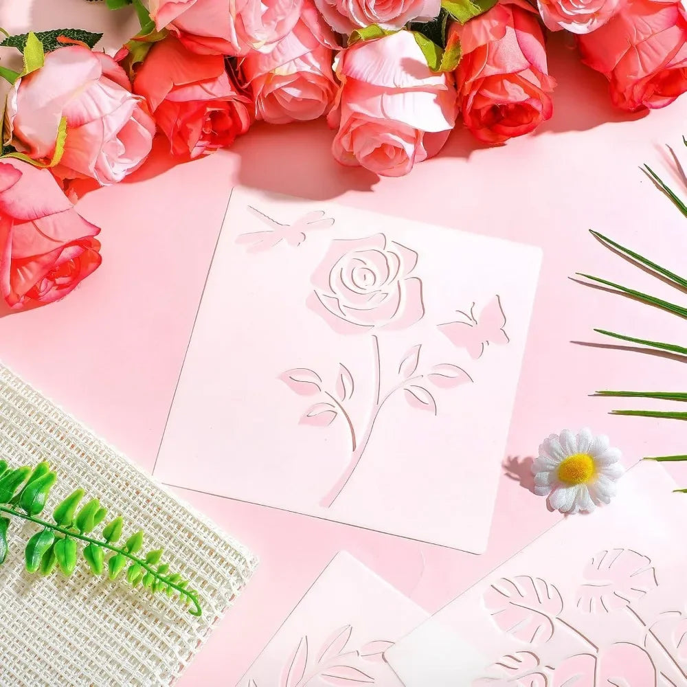 Flower & Bird Stencils for Wood 