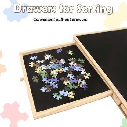 Puzzle Table 1500 Pieces: Rotating Board with Storage