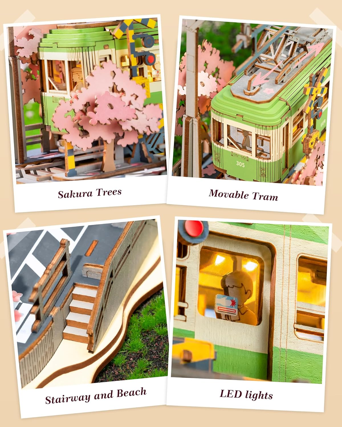 Wooden Sakura Tram