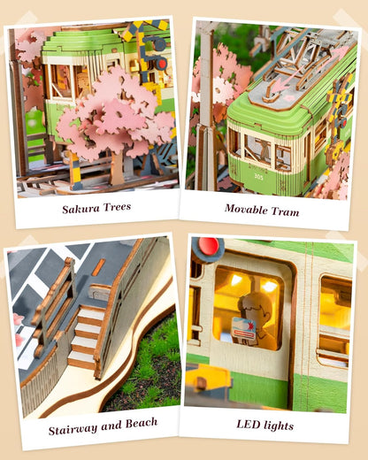 Wooden Sakura Tram