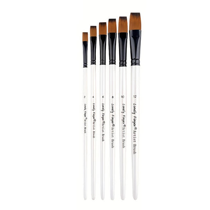 Artist Paint Brushes Set - 6pcs for Acrylic, Oil, Watercolor