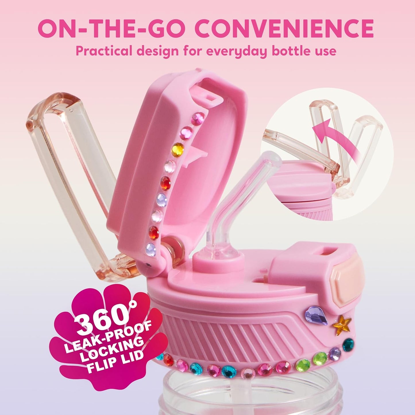 Mermaid DIY Water Bottle Kit - Gem Painting Crafts for Girls