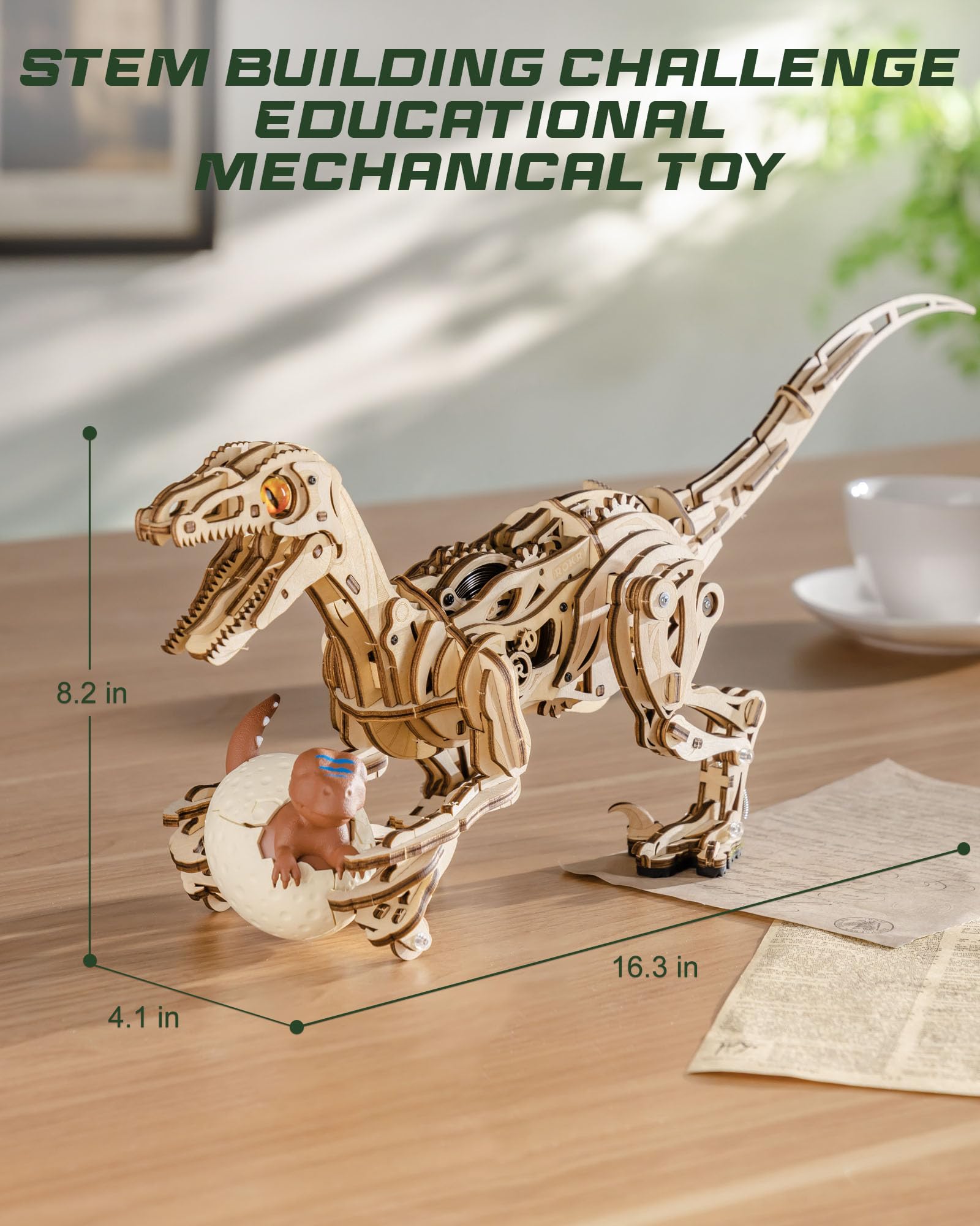 Velociraptor 3D Wooden Puzzle
