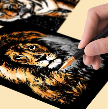 Scratch Off Art Pen & Brush Kit