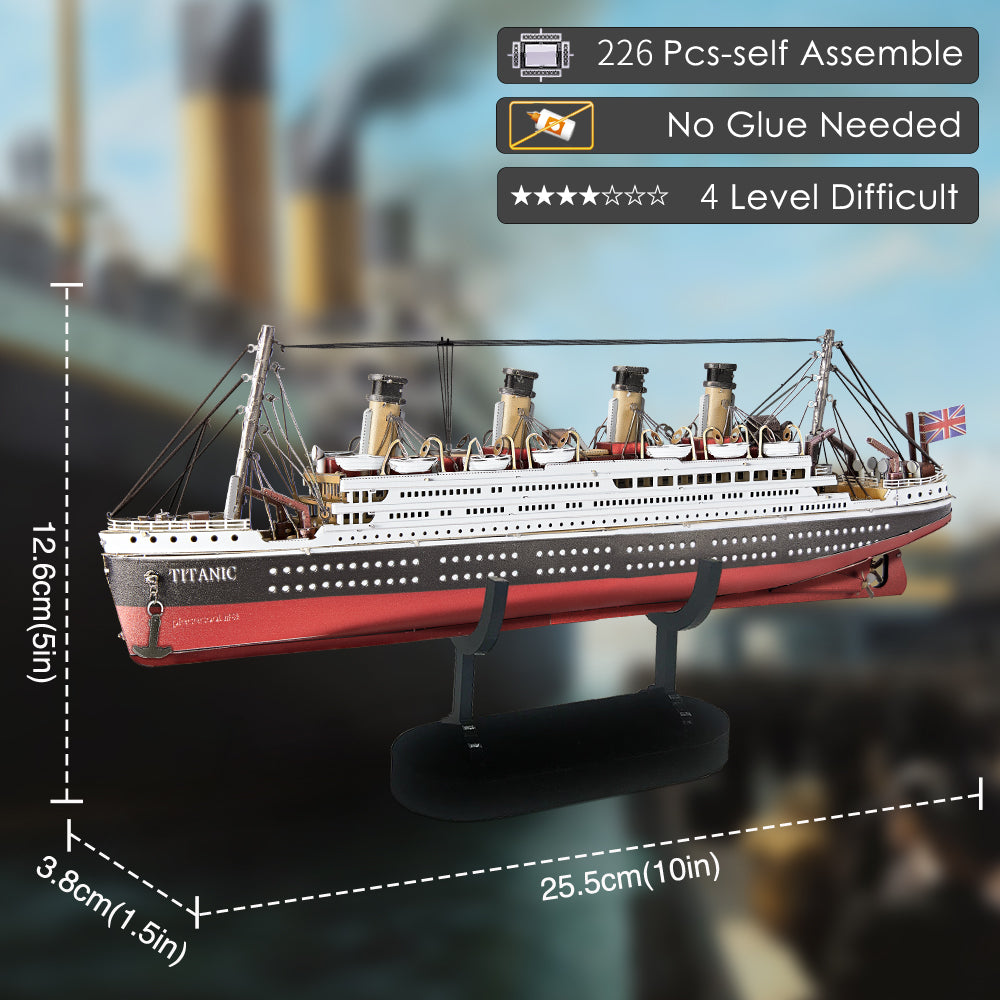 3D Metal Puzzle Titanic Ship Model Kit: Piececool DIY Model Toy