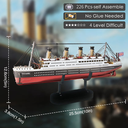 3D Metal Puzzle Titanic Ship Model Kit: Piececool DIY Model Toy