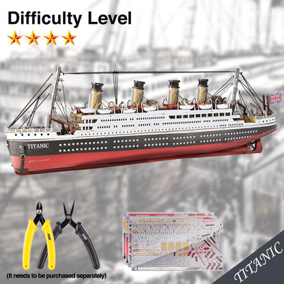 3D Metal Puzzle Titanic Ship Model Kit: Piececool DIY Model Toy