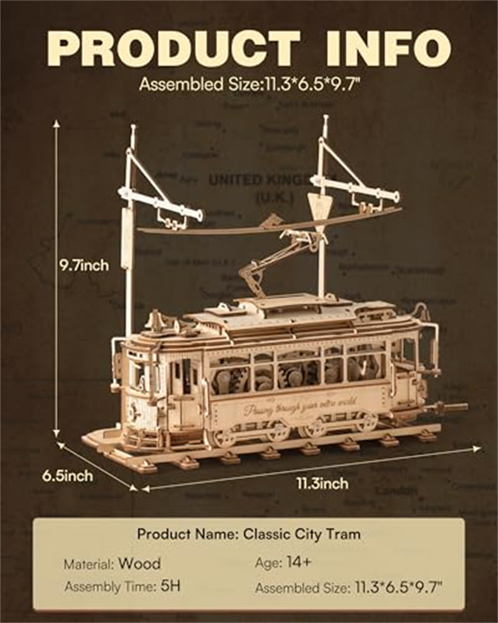 Mechanical Tram Model Kit