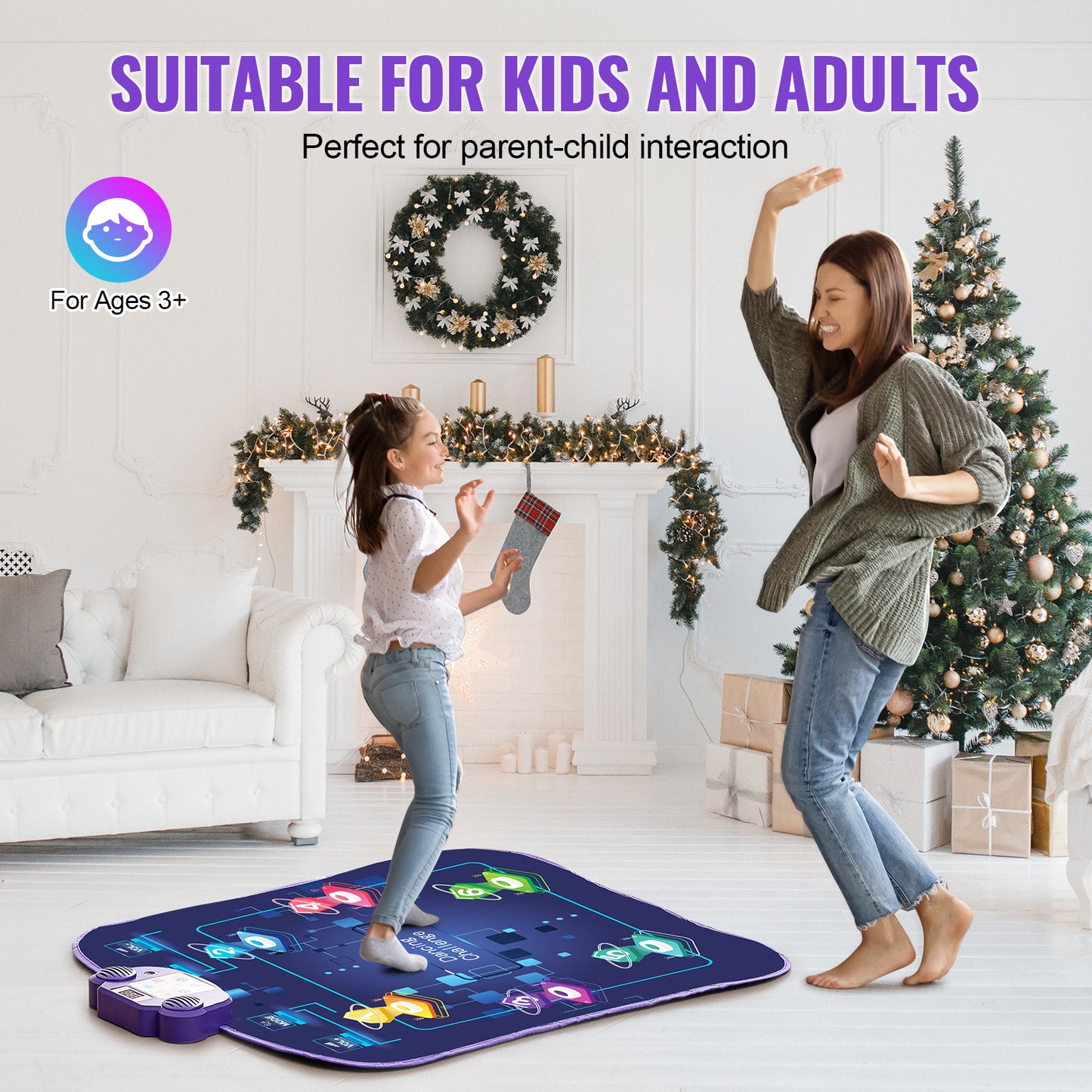 Dance Mat for Kids - 5 Modes & Bluetooth Fun Gift