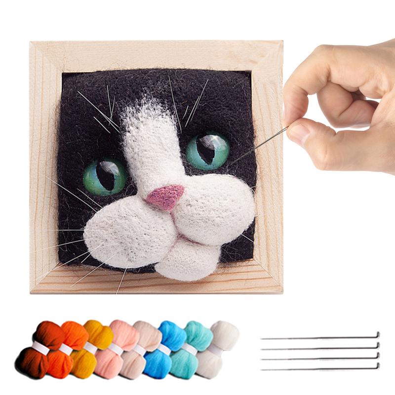 Adorable Cat Wool Felting Kit