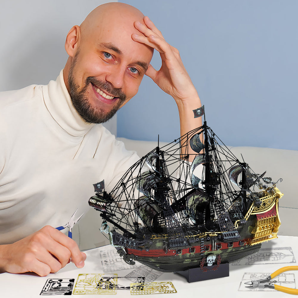 3D Metal Puzzle Pirate Ship - Queen Anne's Revenge Model Kit