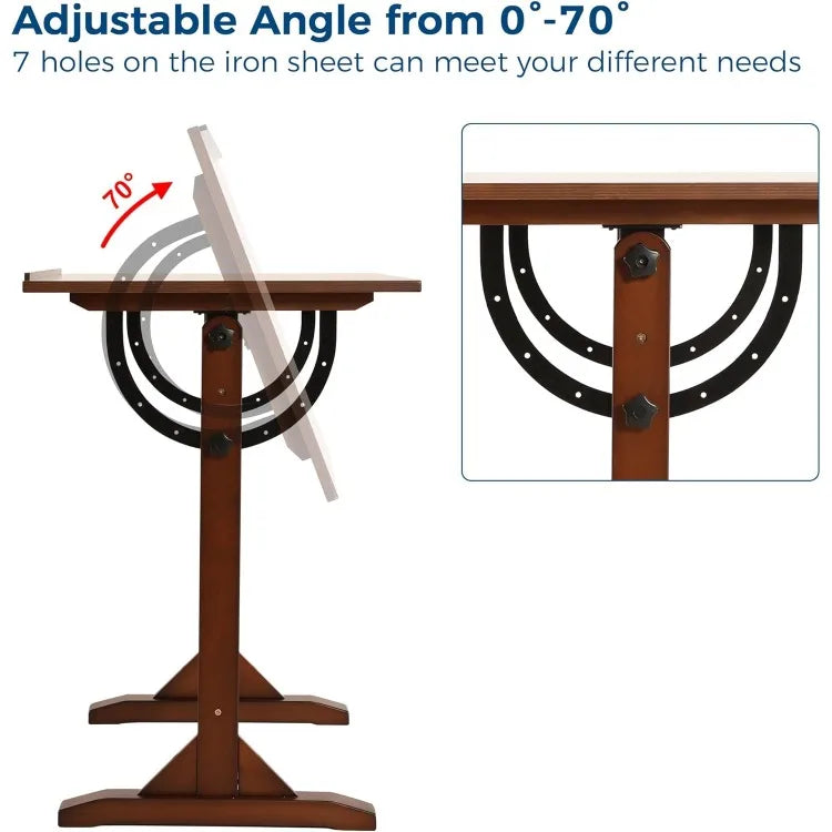 Artist Drafting Table 30x42: Adjustable Height & Angle
