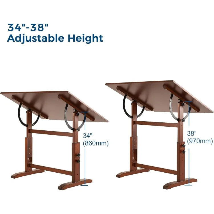 Artist Drafting Table 30x42: Adjustable Height & Angle