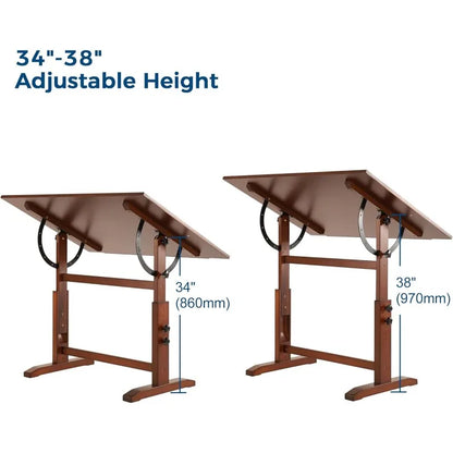 Artist Drafting Table 30x42: Adjustable Height & Angle