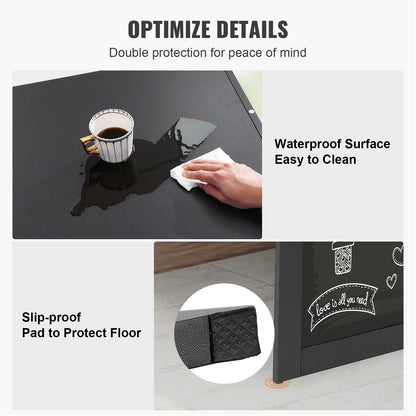 Space Saving Wall Desk with Chalkboard - Foldable & Stylish