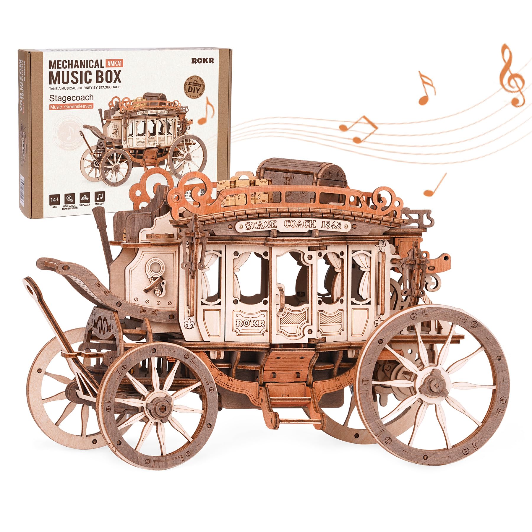 3D Wooden Stagecoach Puzzle