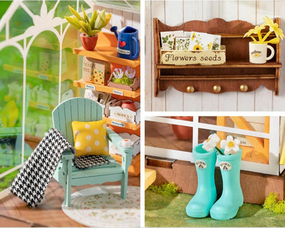 Rolife Miniature Dollhouse: Dreamy Garden House 3D Puzzle Kit
