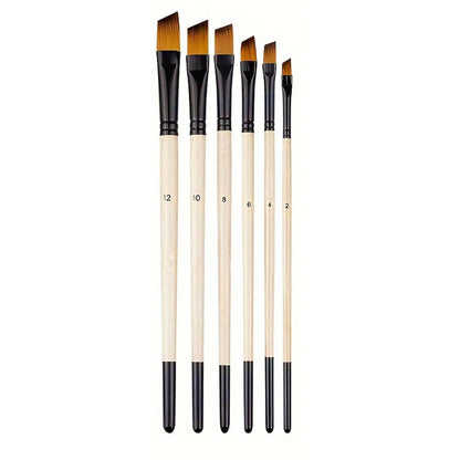 Artist Paint Brushes Set - 6pcs for Acrylic, Oil, Watercolor