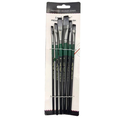 Artist Paint Brushes Set - 6pcs for Acrylic, Oil, Watercolor