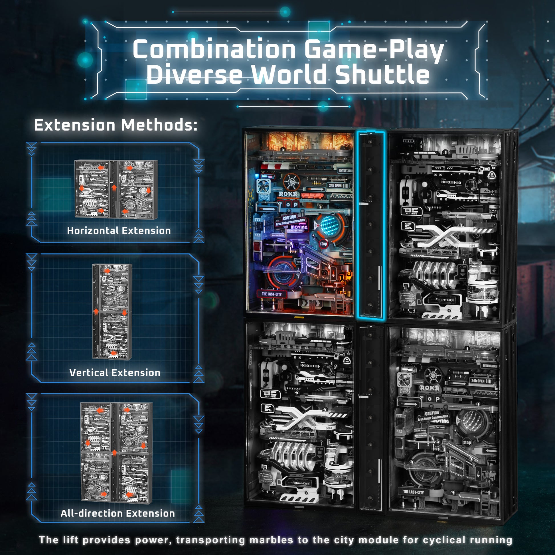 Cyberpunk Marble Run