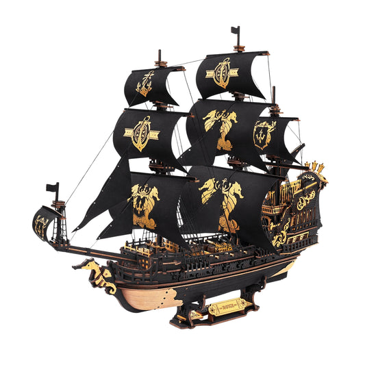 Wooden Nautical Sailing Ship Puzzle Kit