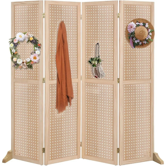 Pegboard 4-Panel Display Stand