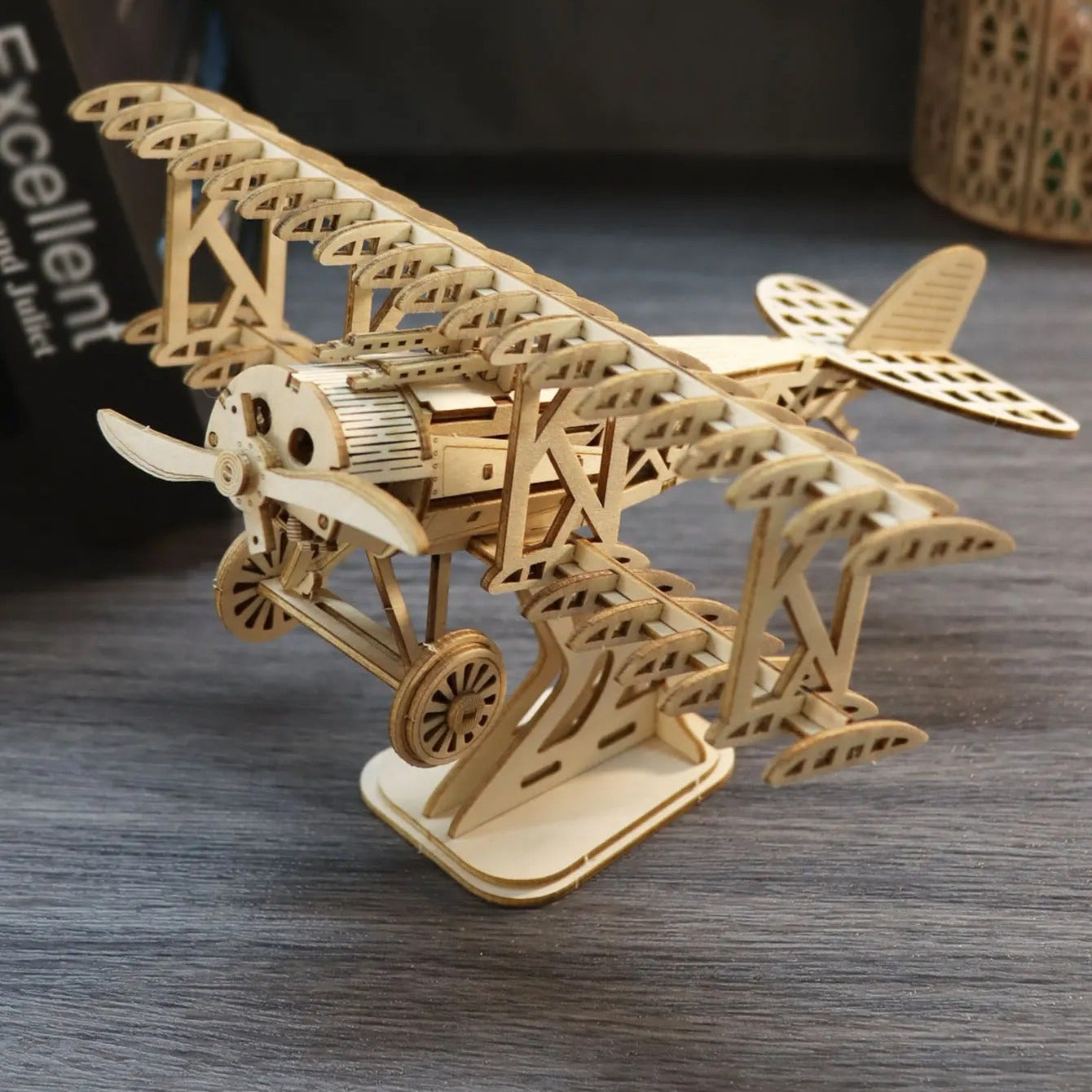 3D Wooden Puzzle Bi-Plane