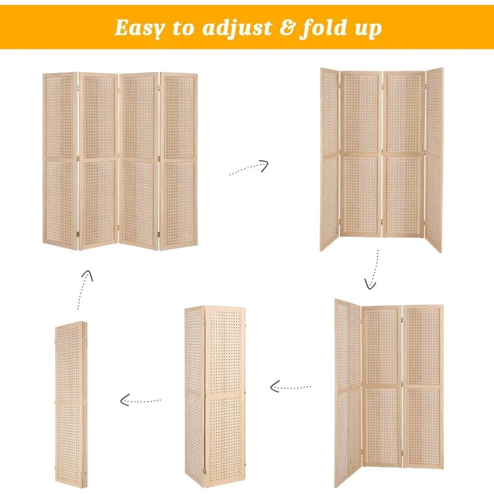 Pegboard 4-Panel Display Stand