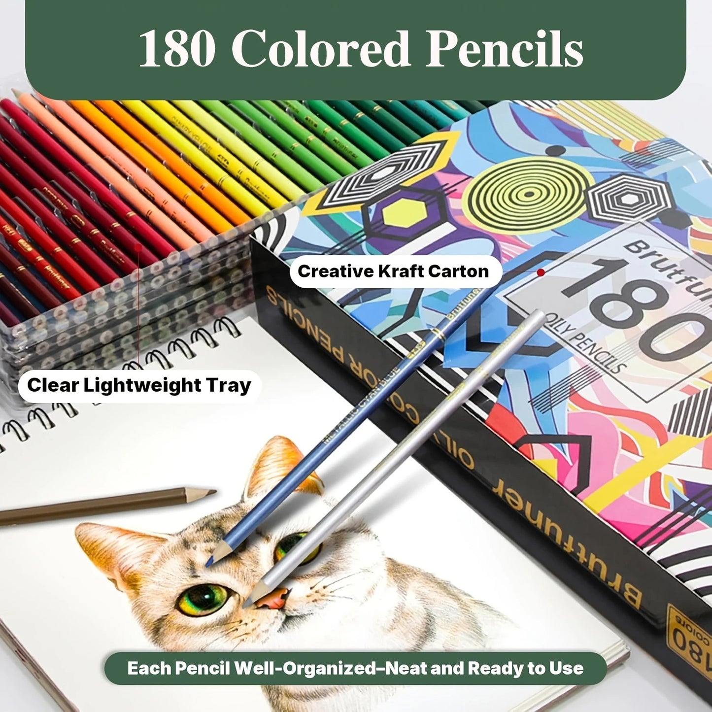 180-Piece Premium Colored Pencil Set