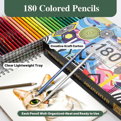 180-Piece Premium Colored Pencil Set